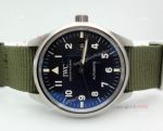 Swiss Copy IWC Portuguese Black Face Green nylon Strap Wrist Swiss 2892